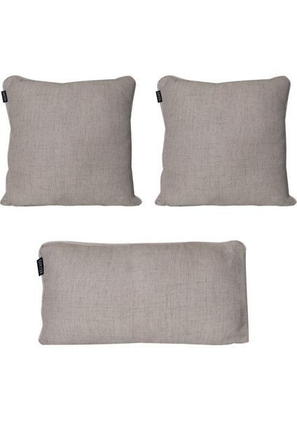 3'lü Özel Tasarım Fitilli Kırlent Kılıfı Bej fırsatları