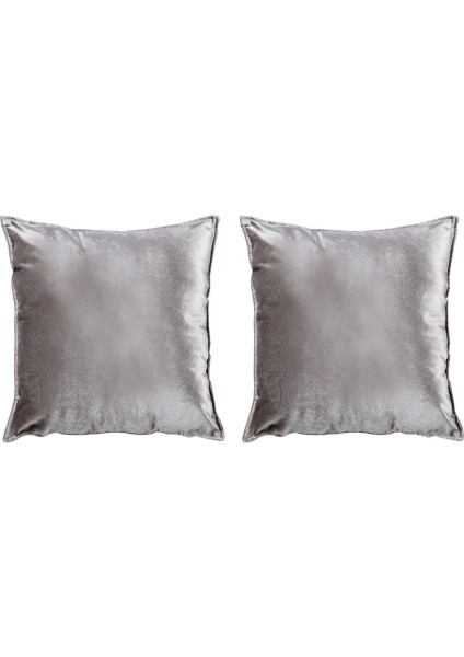 2'li Kadife Kırlent Kılıfı Açık Gri modelleri