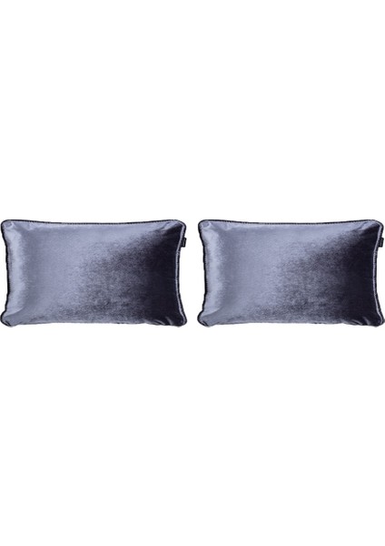 2'li Kadife Dikdörtgen Kırlent Kılıfı Antrasit modelleri