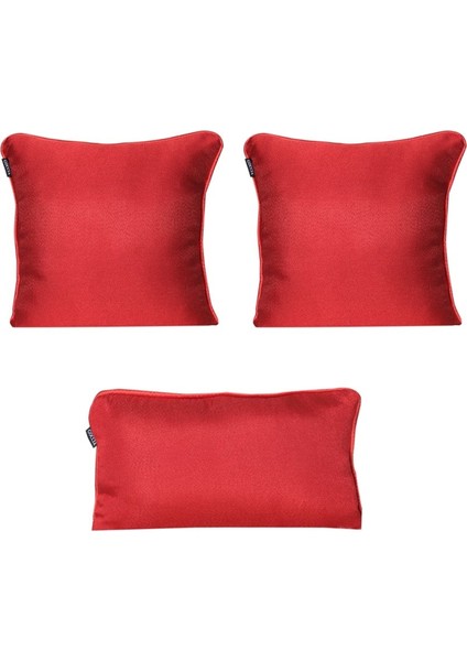 3'lü Parlak Fitilli Kırlent Kılıfı Kırmızı indirimleri