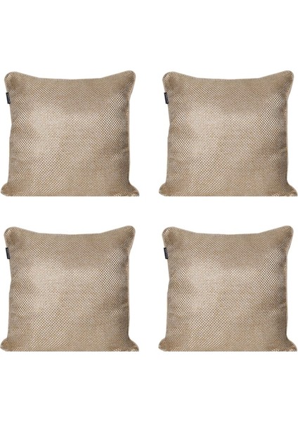 4'lü Hasır Dokulu Fitilli Çift Taraflı Kırlent Kılıfı Koyu Krem fırsatları