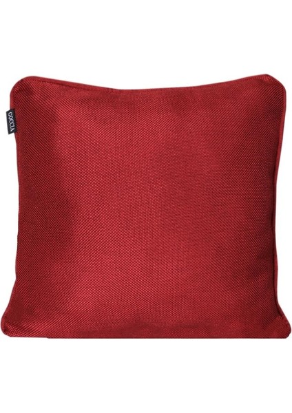 3'lü Hasır Dokulu Fitilli Kırlent Kılıfı Kırmızı