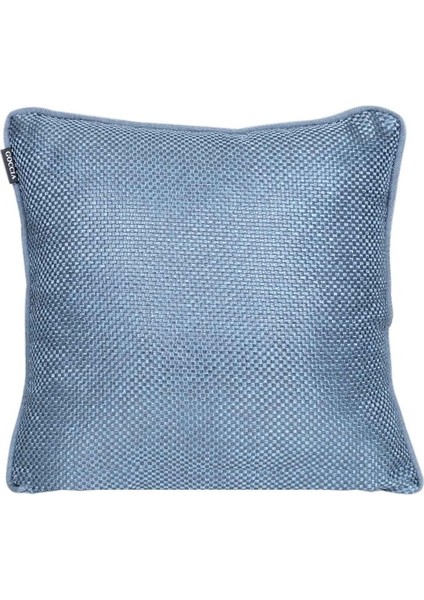 4'lü Hasır Dokulu Fitilli Çift Taraflı Kırlent Kılıfı Mavi