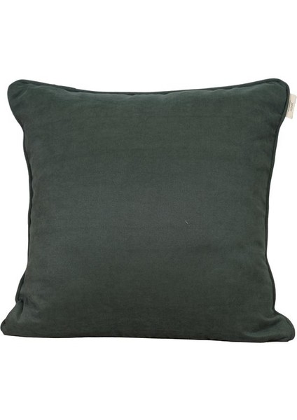 2'li Kadife Dokulu Fitilli Kırlent Kılıfı Yeşil