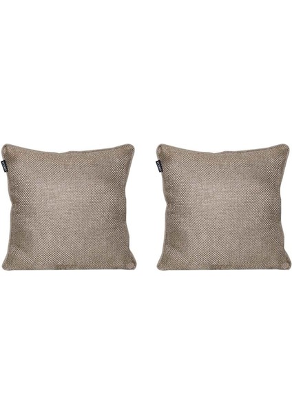 2'lı Hasır Dokulu Fitilli Çift Taraflı Kırlent Kılıfı Krem indirimleri