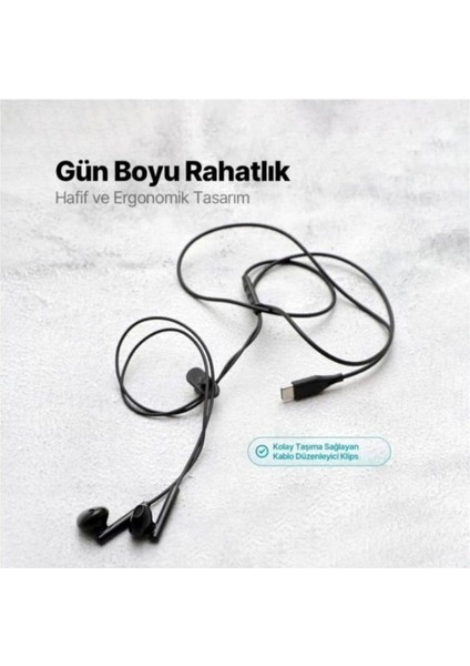 Typc-E Girişli Ttec Rio Usb-C Stereo Mikrofonlu Kulakiçi Kulaklık Siyah Uyumlu fırsatları
