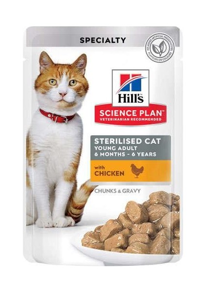 Science Plan Yetişkin Kısırlaştırılmış Kedi Tavuklu Yaş Mama Pouch 85 Gr fiyatları
