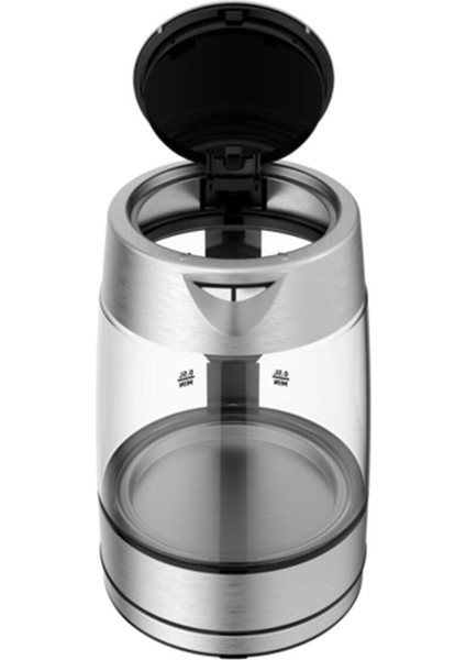 Işıklı Cam Kettle, 2200W, 1.7l, Gri Renk, Şık ve Kullanışlı Tasarım fırsatları