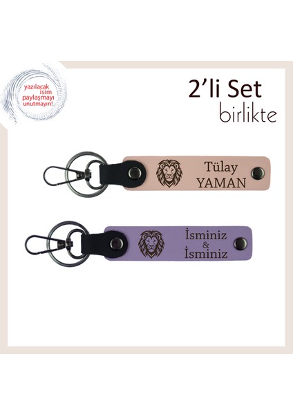 Aslan Temalı Minimalist Armağan, Erkek Sevgiliye Seçkin Hediye Seçeneği, Yavru Ağzı-Mor Menekşe