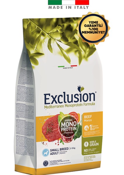 Monoprotein Sığırlı ve Narlı Düşük Tahıllı Küçük Irk Yetişkin Köpek Maması 2 kg fiyatları