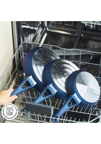 Biogranit Granit Kaplama 3 Parça Düz 20 24 26 cm Tava Seti