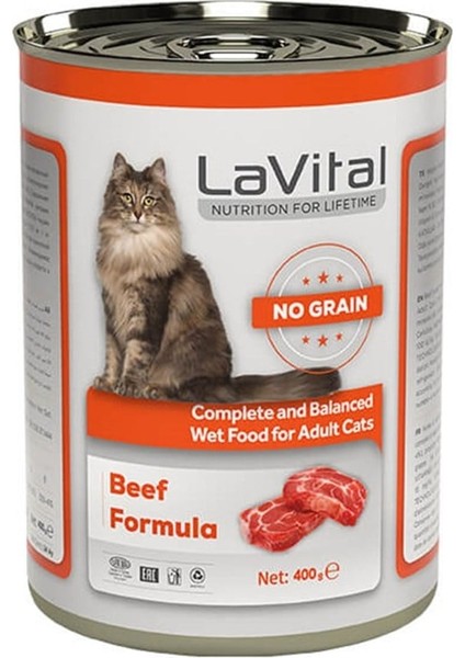 LaVital Adult Tahılsız Biftekli Yetişkin Kedi Konservesi 400 Gr fiyatları