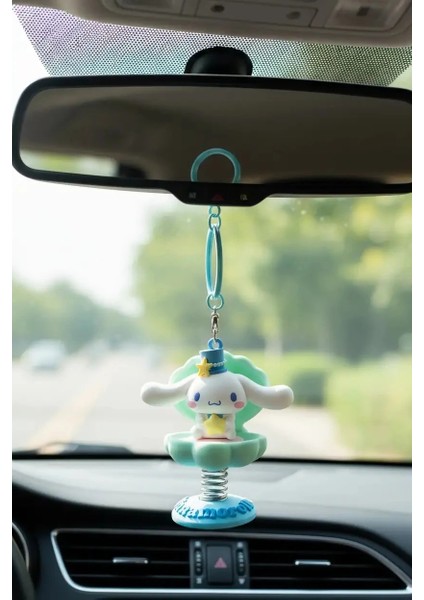 Sanrio Lisanslı Okyanus Hazinesi Hareketli Araba Süsü - Anahtarlık - Cinnamoroll