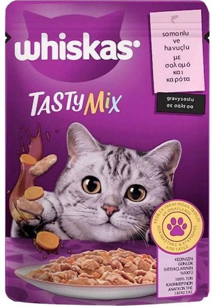 Pouch Tasty Mix Sos İçerisinde Somonlu ve Havuçlu Yetişki fiyatları