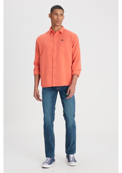 Loose Fit Turuncu Erkek Gömlek L66N205295B50 Uzun Kollu Gömlek indirimleri