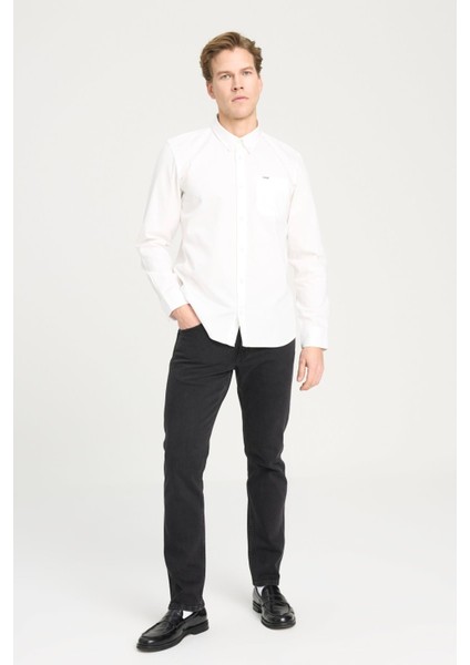 W241464 100 White Erkek Regular Uzun Kollu Gömlek
