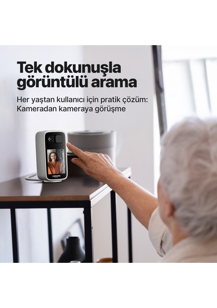 Akıllı Ekranlı Iç Mekan Kamera 1440P 2k Qhd Gece Görüşlü 4 Mp Sesli Görüntülü Güvenlik Kamerası X7208 indirimleri