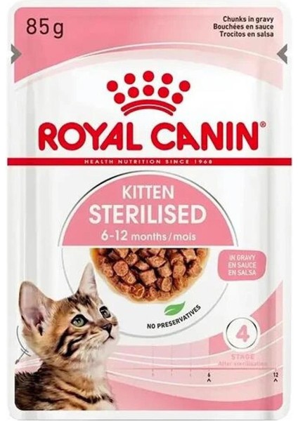 Kitten Sterilised Gravy Kısırlaştırılmış Yavru Kediler Için Yaş Mama 6 Aylıktan 12 Aylığa Kadar 85 gr "12 Adet x 85 g" modelleri