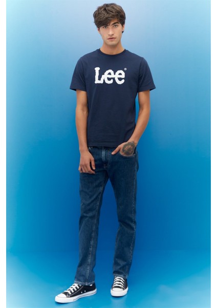 Lee Regular Fit Normal Kesim Sıfır Yaka %100 Pamuk Logolu Tişört
