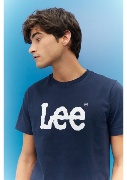 Lee Regular Fit Normal Kesim Sıfır Yaka %100 Pamuk Logolu Tişört