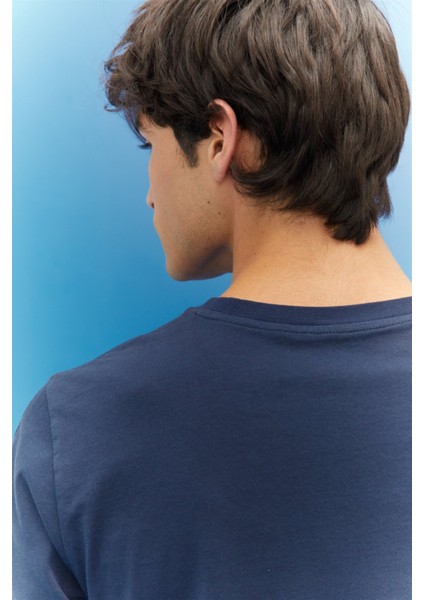 Lee Regular Fit Normal Kesim Sıfır Yaka %100 Pamuk Logolu Tişört