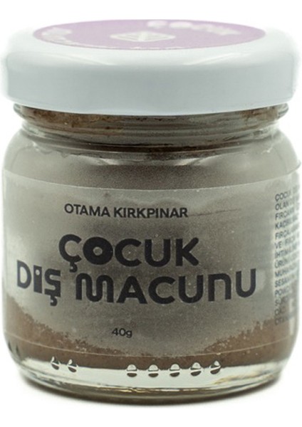 Doğal Vegan Çocuk Diş Macunu - 40 ml