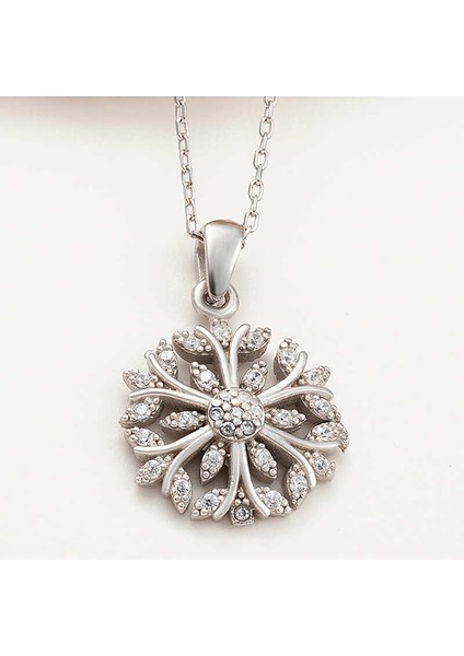 ​gümüş Çiçek Kadın Kolye
