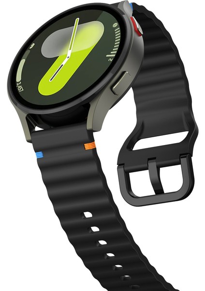 Samsung Galaxy Watch 6 Seri 40-43-44-47 mm Ile Uyumlu Dalgalı Dikiş Detaylı Silikon Saat Kordonu modelleri