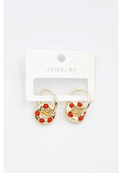 Halka Küpe - Kırmızı