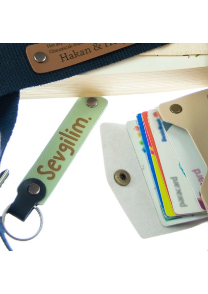 Kaplan Desenli Minimalist Deri Anahtarlık, Erkek Tarzına Uygun Kalıcı Set, Sütlü Kahve-Yavru Ağzı modelleri