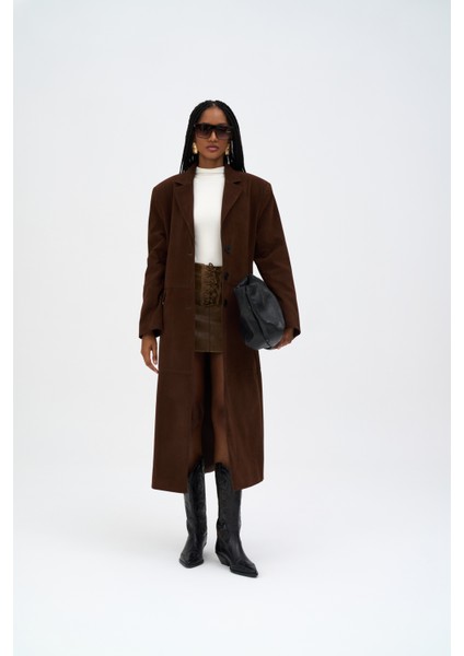 Selva Masculine Uzun Kahve Trençkot fiyatları
