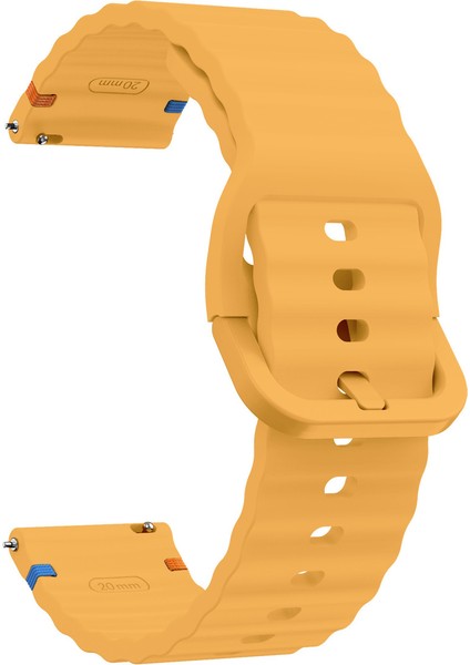Honor Magic Watch 2 42 mm Ile Uyumlu (20 Mm) Dalgalı Dikiş Detaylı Silikon Saat Kordonu fırsatları
