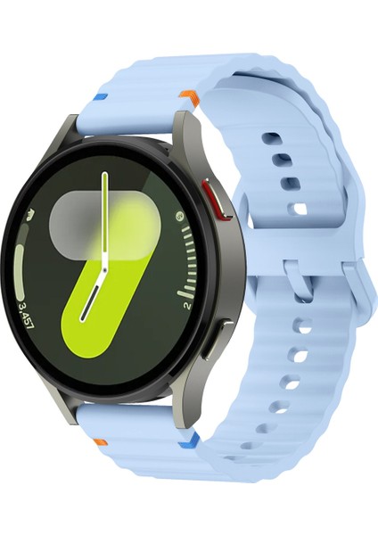 Honor Magic Watch 2 42 mm Ile Uyumlu (20 Mm) Dalgalı Dikiş Detaylı Silikon Saat Kordonu