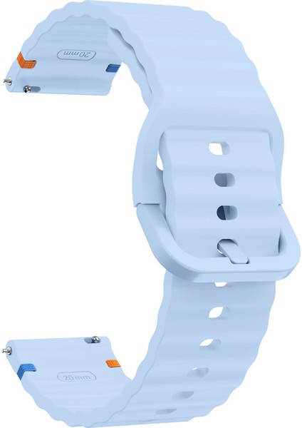 Honor Magic Watch 2 42 mm Ile Uyumlu (20 Mm) Dalgalı Dikiş Detaylı Silikon Saat Kordonu modelleri