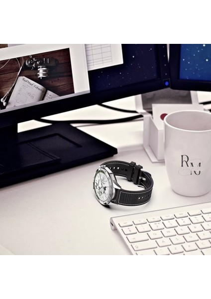 Huawei Watch Gt 6 Pro 46 mm Ile Uyumlu Dikiş Desenli 22 mm Jazzy Spor Kordon