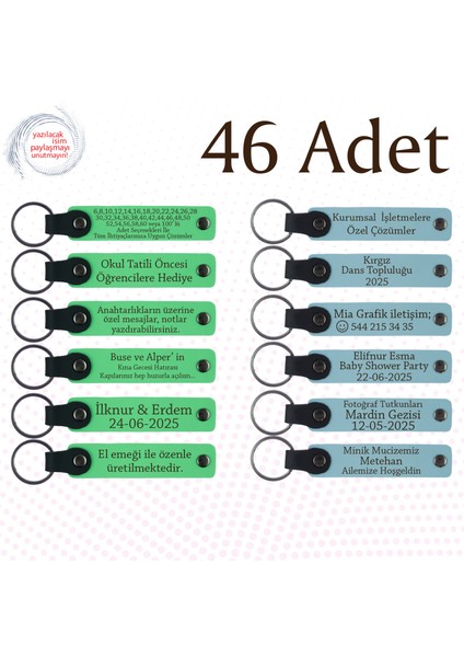 Fıstık Yeşili & Gök Mavi, Masa Tenisi Turnuvasına Katılanlara, 46’li Set, Kişiye Özel Anahtarlık