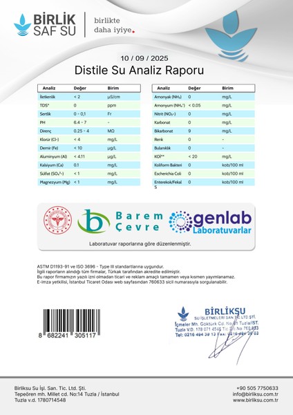 4 Litre Gerçek Distile Saf Su fırsatları