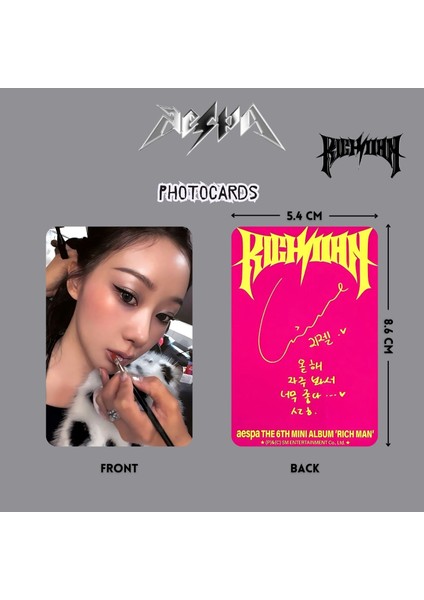Aespa Giselle '' Rich Man '' Photocards Set fiyatları