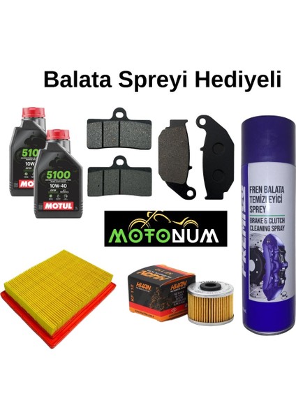 Cf Moto Sr 250 Ön Arka Fren Balata Takımı ve Bakım Seti Motul 5100
