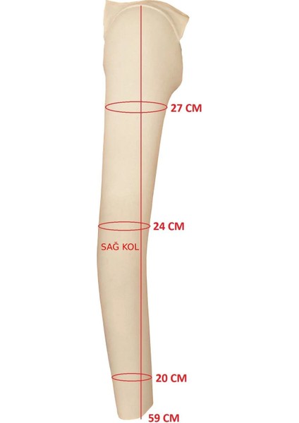 Sünger Komple Iğne Batabilen Seyyar Sağ Taraf 36/38/40 Beden Uyumlu Prova Mankeni Kolu