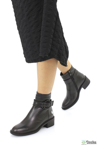 Mammimia Kadın Hakiki Deri Ortopedik Klasik Tarz Alçak Topuklu Bot M26/KB8075 modelleri