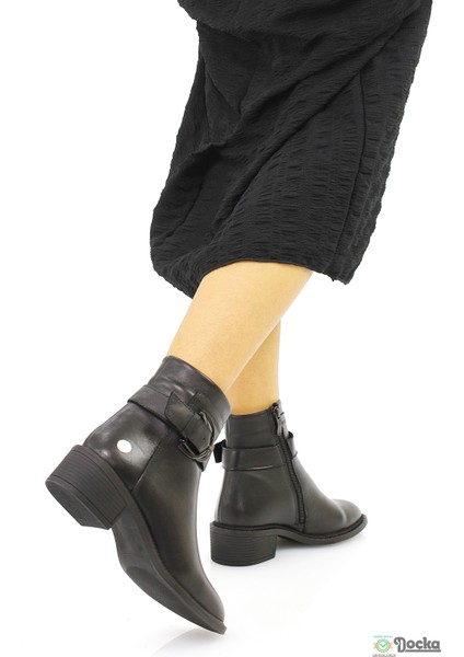 Mammimia Kadın Hakiki Deri Ortopedik Klasik Tarz Alçak Topuklu Bot M26/KB8075 indirimleri