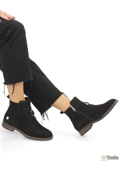 Mammimia Kadın Bağcıksız Hakiki Deri Ortopedik Düz Taban Kısa Klasik Bot M26/KB8305 fırsatları