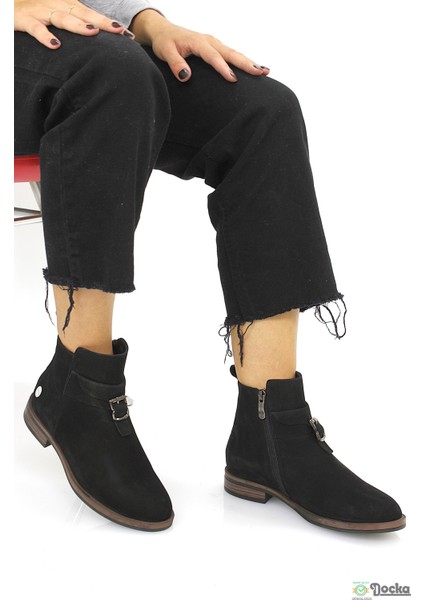 Mammimia Kadın Bağcıksız Hakiki Deri Ortopedik Düz Taban Kısa Klasik Bot M26/KB8305 indirimleri