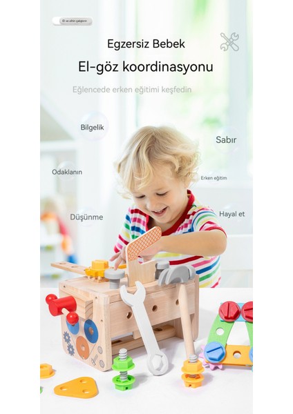 Tamir Araçları Tezgahı, Erken Eğitim Parçalama ve Montaj Zeka Oyuncağı (Yurt Dışından) modelleri