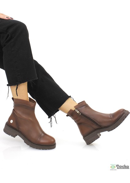 Mammimia Kadın Spor Tarz Düz Taban Bağcıksız Hakiki Deri Ortopedik Bot M26/KB1665 fiyatları