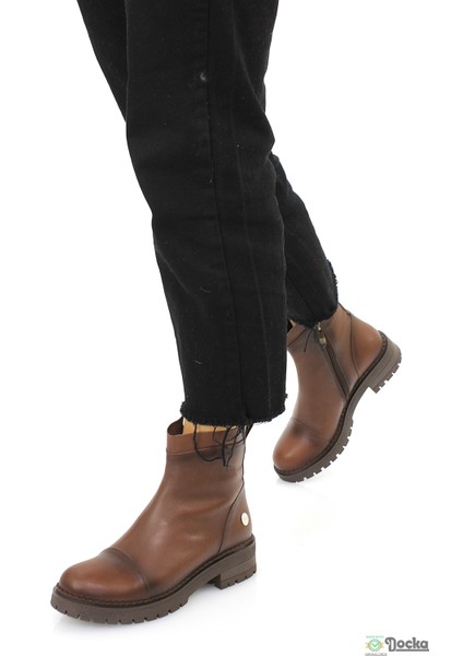 Mammimia Kadın Spor Tarz Düz Taban Bağcıksız Hakiki Deri Ortopedik Bot M26/KB1665 fırsatları