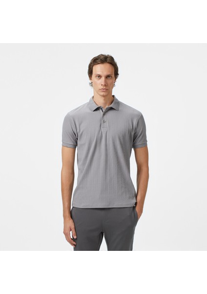 Erkek Gri Regular Fit Polo Yaka T-Shirt K55303T.0HF