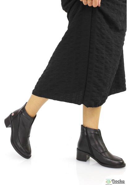 Mammimia Kadın Hakiki Deri Ortopedik Klasik Kalın Topuklu Bot M26/KB1910 fiyatları