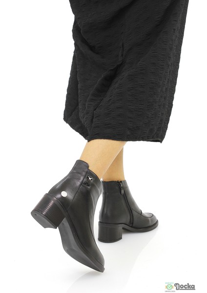 Mammimia Kadın Hakiki Deri Ortopedik Klasik Kalın Topuklu Bot M26/KB1910 indirimleri